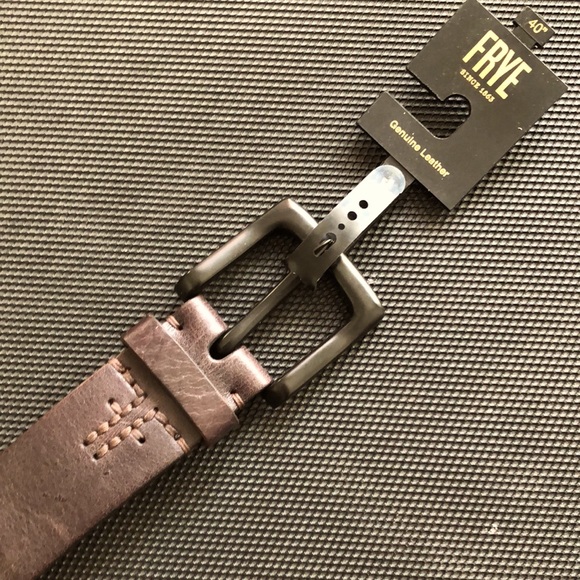 FRYE men’s leather belt size 40 - Picture 5 of 8